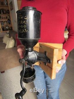 ORIGINAL c1915 LANDERS FRARY & CLARK COFFEE GRINDER / MILL RARE CORNER MOUNT