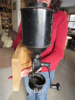 ORIGINAL c1915 LANDERS FRARY & CLARK COFFEE GRINDER / MILL RARE CORNER MOUNT