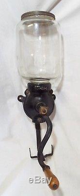 Old Antique ARCADE 25 Cast Iron WALL MOUNT Hand Crank COFFEE GRINDER -WORKS