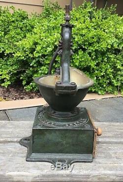 Old Antique French Peugeot Cast Iron Coffee Grinder Mill Model A1 circa 1890