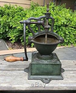 Old Antique French Peugeot Cast Iron Coffee Grinder Mill Model A1 circa 1890