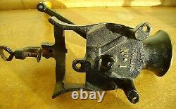 Old Lge Antique Spong Cast Iron Wall Table Mounted Coffee Grinder Mill No. 1 Vtg
