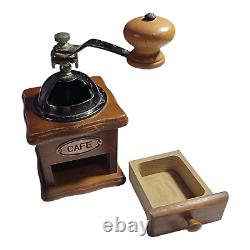 Old Vintage Wooden Hand Carved Antique Coffee Crusher Grinder Collectible FRANCE