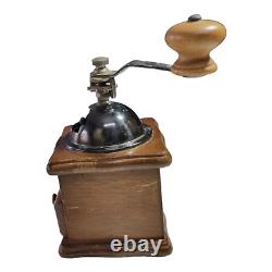 Old Vintage Wooden Hand Carved Antique Coffee Crusher Grinder Collectible FRANCE