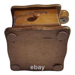 Old Vintage Wooden Hand Carved Antique Coffee Crusher Grinder Collectible FRANCE