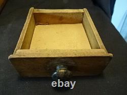 Old Vtg Antique Wood Wooden Coffee Grinder With Drawer