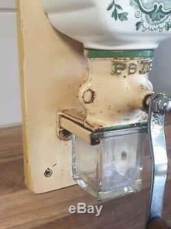 Old dutch landscape with mill pede green wall mounted Coffee Grinder ca. 1950