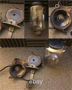 Original Antique Primitive Arcade Crystal No. 3 Coffee Grinder LOOK! Wall Mount