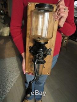 Original Enterprise Cast Iron #100 Coffee Grinder -mill Rare Embossed Catch Cup