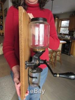 Original Enterprise Cast Iron #100 Coffee Grinder -mill Rare Embossed Catch Cup