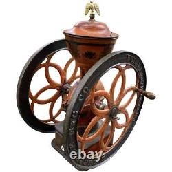 Oversized Cast Iron 19th Century Enterprise Polychrome Coffee Grinder