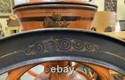 Oversized Cast Iron 19th Century Enterprise Polychrome Coffee Grinder