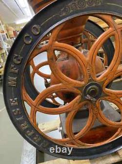 Oversized Cast Iron 19th Century Enterprise Polychrome Coffee Grinder