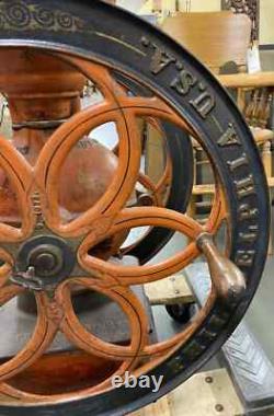 Oversized Cast Iron 19th Century Enterprise Polychrome Coffee Grinder