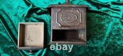 RARE 1870s LEINBROCK AUSTRIA HUNGARY CROATIA Sheet Metal Coffee Mill/Grinder