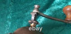 RARE 1900s F&B TRE SPADE Italian Sheet Metal Coffee Mill/Grinder ORANGE COLOR