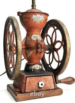 RARE ANTIQUE ENTERPRISE N0. 2 COFFEE GRINDER / Lamp ORIGINAL PAINT FAST SHIP