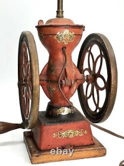 RARE ANTIQUE ENTERPRISE N0. 2 COFFEE GRINDER / Lamp ORIGINAL PAINT FAST SHIP