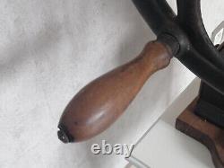 RARE ANTIQUE FRENCH MANUAL COFFEE GRINDER MUTZIG FRAMONT 2 -fully functional