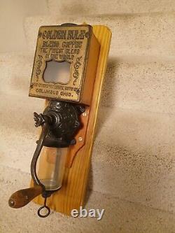 RARE Antique Arcade Golden Rule Coffee Grinder Complete