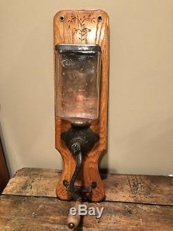 RARE- Antique JEWEL wall Mount Coffee Grinder