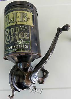 RARE Antique MJB Coffee Grinder, 1900s