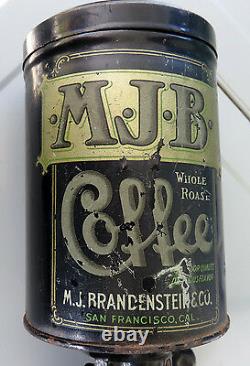 RARE Antique MJB Coffee Grinder, 1900s