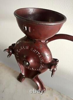 RARE Antique Vintage LANDERS, FRARY & CLARK CROWN COFFEE MILL Cast Iron (#432)
