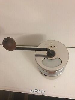 RARE HOP Antique French Coffee Grinder Mill Manual Artisanal Hand Crank Vintage