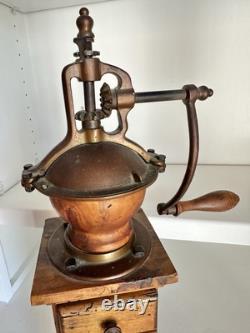 RARE ITALIAN Coffee Grinder Wormwood & Copper Top 4 Drawers