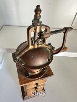 RARE ITALIAN Coffee Grinder Wormwood & Copper Top 4 Drawers