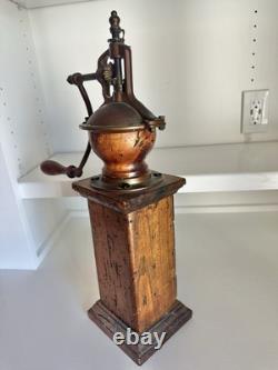 RARE ITALIAN Coffee Grinder Wormwood & Copper Top 4 Drawers