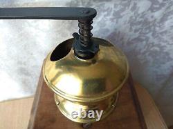 RARE Vintage OLD wooden Table Box Coffee mill Grinder ANTIQUE MODEL Sava bronze