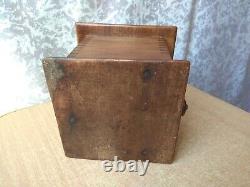 RARE Vintage OLD wooden Table Box Coffee mill Grinder ANTIQUE MODEL Sava bronze
