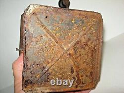 RARE Vintage100 % OLD metal Table Box Coffee mill Grinder ANTIQUE PEUGEOT FRERES