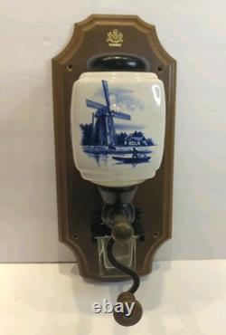 REAL ZASSENHAUS 1950's Vintage German Coffee Grinder Dutch Delft Mill Netherland