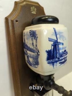 REAL ZASSENHAUS 1950's Vintage German Coffee Grinder Dutch Delft Mill Netherland