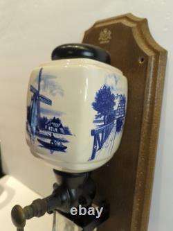 REAL ZASSENHAUS 1950's Vintage German Coffee Grinder Dutch Delft Mill Netherland