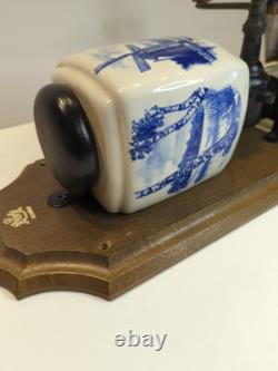 REAL ZASSENHAUS 1950's Vintage German Coffee Grinder Dutch Delft Mill Netherland