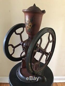 Rare Antique 1897 The CHAS PARKER Cast Iron Country Store Coffee Grinder Mill