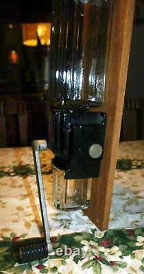 Rare Antique Art Deco Cast Iron 9010 Crystal Arcade Coffee Grinder / MILL