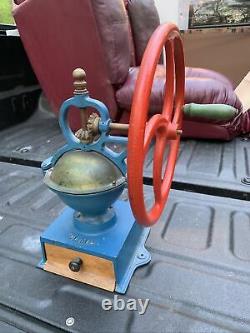 Rare Antique BIG SIZE No. 2 Made In Spain Elma Coffee Grinder/Mill Early 1900s