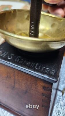 Rare Antique Biedermeier Pyramid Coffee Grinder. 19th Century