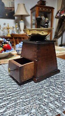 Rare Antique Biedermeier Pyramid Coffee Grinder. 19th Century