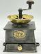 Rare Antique Cast Iron and Brass A Kenrick & Sons Farm Coffee Mill Grinder No 2