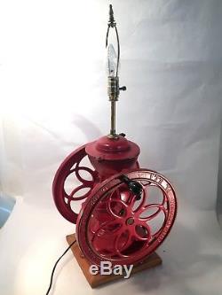 Rare Antique ENTERPRISE NO 5 Coffee Grinder Mill Lamp / Good Cond / Working