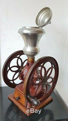 Rare Antique Industrial Double Balance Wheel Elma # 6 Coffee Grinder