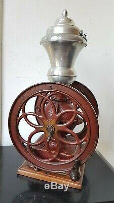 Rare Antique Industrial Double Balance Wheel Elma # 6 Coffee Grinder