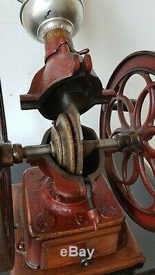 Rare Antique Industrial Double Balance Wheel Elma # 6 Coffee Grinder