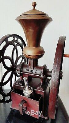 Rare Antique Industrial Double Balance Wheel Peter Dienes # 4 Coffee Grinder
